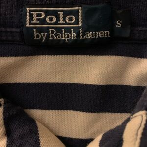 Polo by Ralph Lauren Navy and Cream Striped Shirt